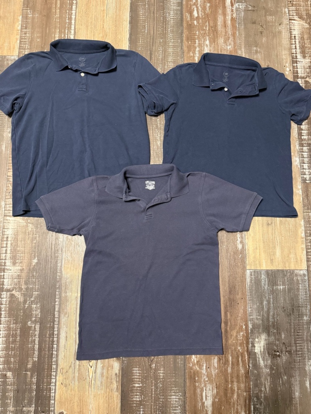Boys 14/16 Set of 3 Navy Blue Polo uniform shirts